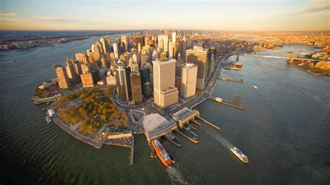 Aerial View Of Lower Manhattan New York Usa Free Nature Pictures