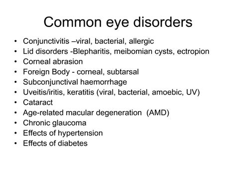 Ppt Common Eye Disorders Powerpoint Presentation Free Download Id