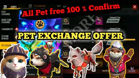 This website can generate unlimited amount of coins and diamonds for free. Free fire pet exchange offere full information|| Free fire ...
