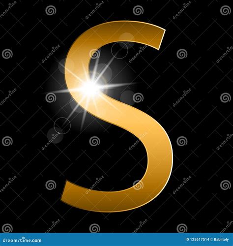 Alphabet Letter. Letter S. GOLD Alphabet Logo. Font Style - Vector