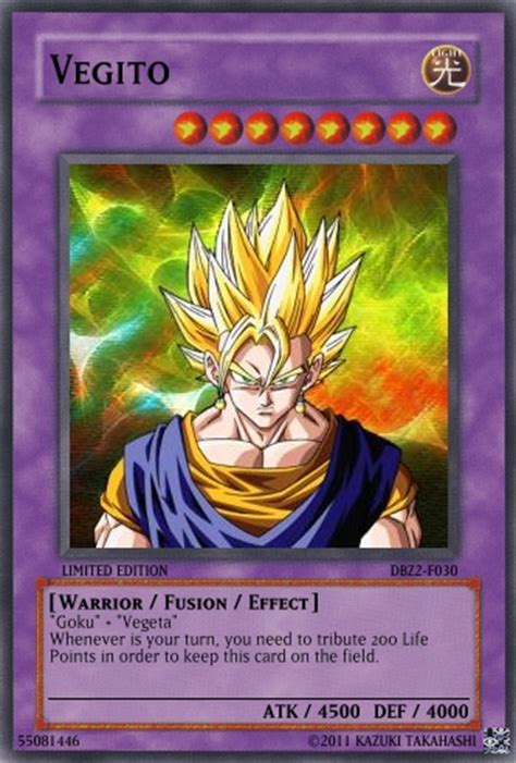 Its like normal fusion and every generate a random name like normal fusion its just a idea that i think players would like. Yes, it's Dragon Ball Z - Casual Card Design - Yugioh Card ...