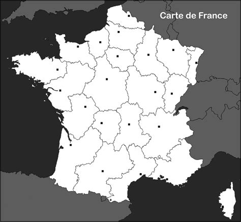 Carte De France Vierge Ville Carte France Villes Fleuves Source 8064