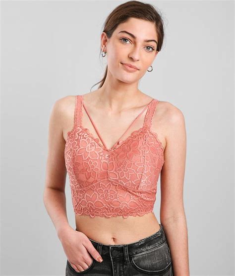 daytrip floral lace full coverage stretch bralette women s bandeaus bralettes in desert sand