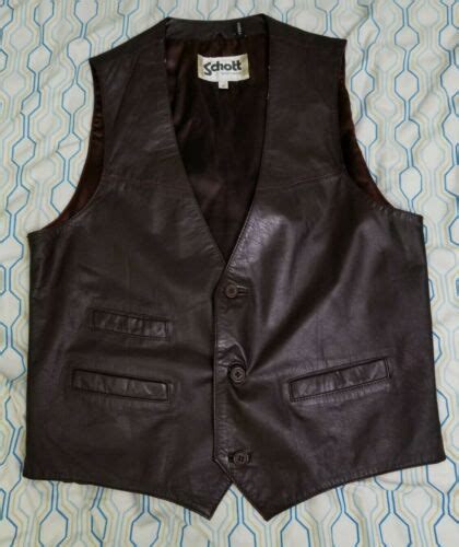 Vintage Leather Vest Schott Nyc Gem
