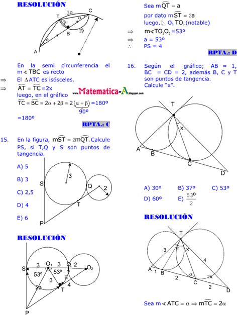 Circunferencia I Ejercicios Desarrollados Imprimir Gratis Matematicas