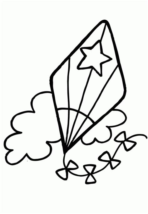 Preschool Kite Az Coloring Pages Coloring Home