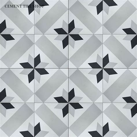 Encaustic Cement Tile Star | Cement tile, Cement tile shop ...