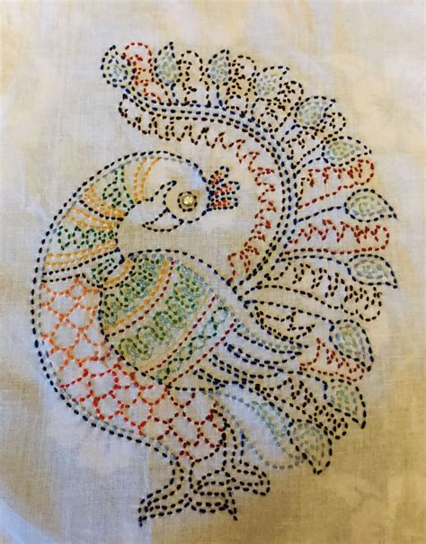Embroidery Running Stitch 13 Coloring Page