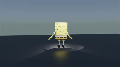 3d Model Spongebob Squarepants Vr Ar Low Poly Cgtrader