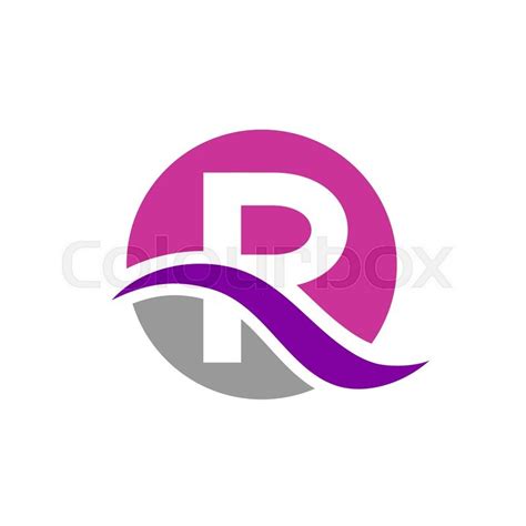 Letter R Logo Design Stock Vector Colourbox