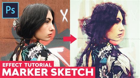 Marker Sketch Photoshop Effect Adobe Photoshop Tutorial Youtube