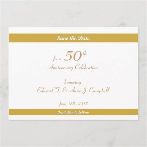 50th Birthdayanniversary Save The Dates Save The Date Zazzle In 2022