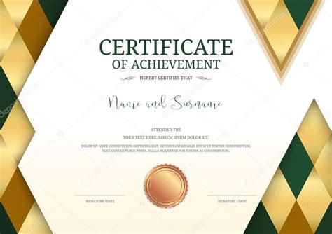 Luxury Certificate Template With Elegant Border Frame Diploma Design