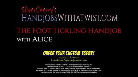 SilverCherrys Handjobs With A Twist The Foot Tickling Handjob