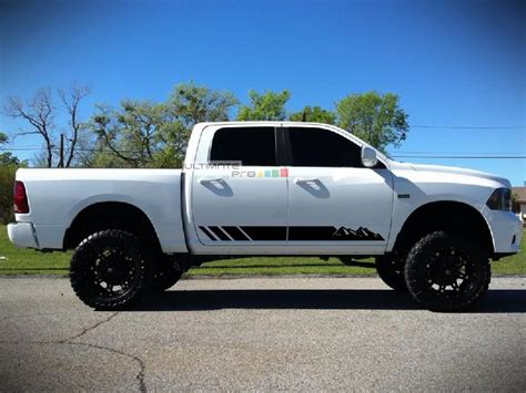 2x Decal Sticker Graphic Side Mountain Stripes Compatible With Dodge