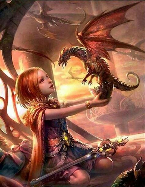 Pin De Gwen Gionet En Dragons Fantasy Dragones Ilustración De