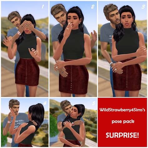 The Sims 4 Surprise Pose Pack Wildstrawberry4sims On Patreon Sims