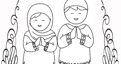 Gambar Mewarnai Meminta Maaf Dihari Raya Idul Fitri | Mewarnai Gambar