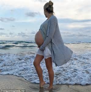 Pregnant Magdalena Roze Flaunts Baby Bump In Instagram Bikini Snap