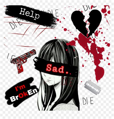 Sad Anime Girl Crying Blood