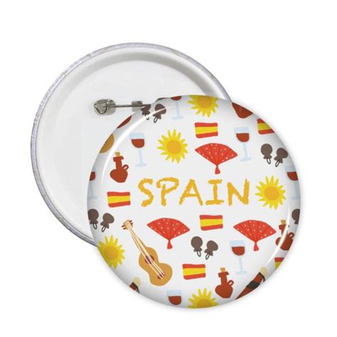 Xl Spain Flamenco Music Food Pins Badge Button Emblem Accessory