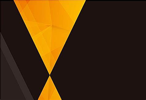 Yellow Triangle Geometric Black Background Poster Background Design