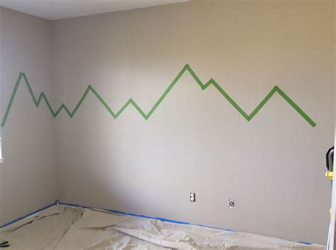 Just try to vary the shape of each mountain a little bit. Mountain Mural Nursery Wall | Mountain mural, Toddler boys ...