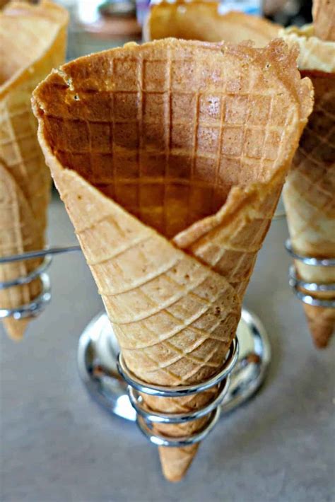 Homemade Coconut Waffle Cones Southern Kissed