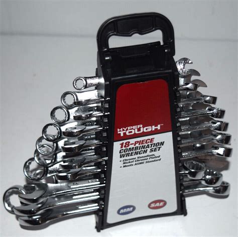 Hyper Tough 18 Piece Combination Wrench Set Nip Ebay
