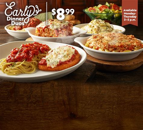 Early Dinner Duos Specials Olive Garden Italian Restaurants