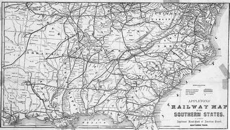 1865 Southern Us States Railway Map Us Mappery