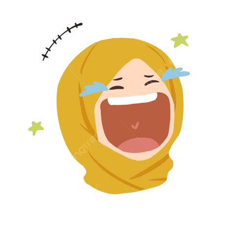 Muslimah Illustration Hd Transparent Funny Face Muslimah Cartoon
