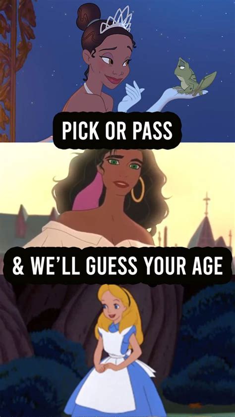 Quiz Pick Or Pass These Disney Characters And We Will Guess Your Age