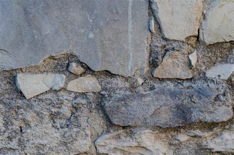 Detail Photo Of Broken Stone Wall Stock Image Image Of Concrete Home