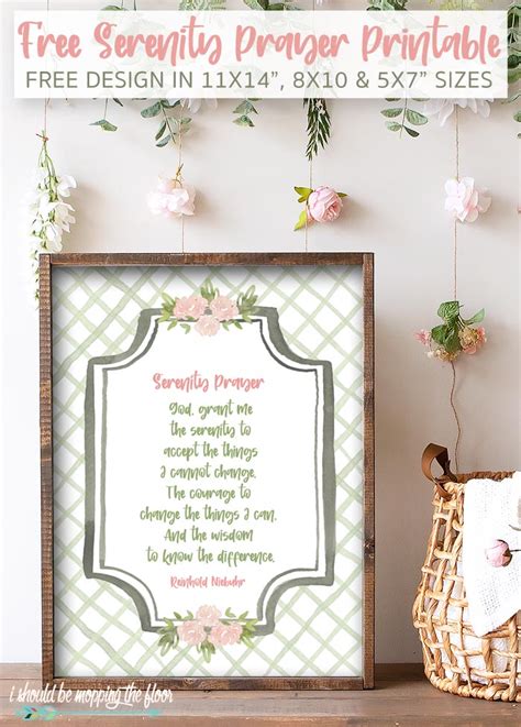 Free Printable Serenity Prayer I Should Be Mopping The Floor