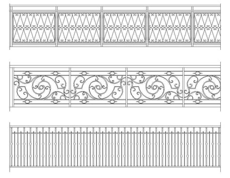 Free Wrought Iron Railings 1 Free Cad Download Site Autocad Drawings
