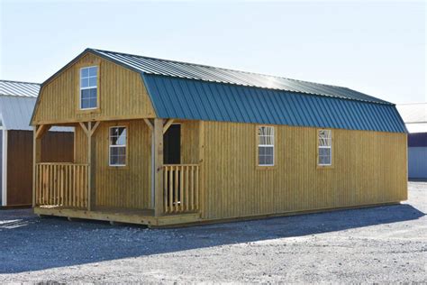 Barns, lofted barns, lofted barn cabins, cottage sheds, utility sheds, garages, cabins, and a variety of custom combinations of these basic designs. Treated Lofted Barn Cabin | Derksen Portable Buildings