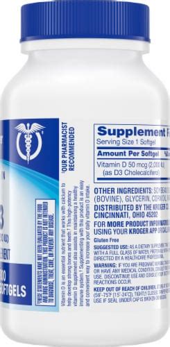 Kroger® Vitamin D3 Bone Support Tablets 2000iu 100 Ct Kroger