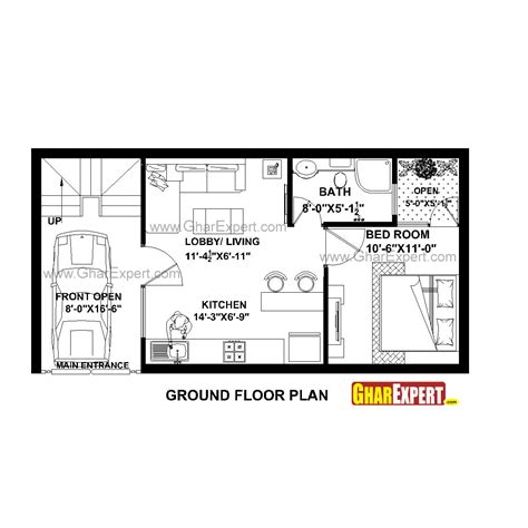 House Plan For 35 Feet By 18 Feet Plot Plot Size 70 Square Yards