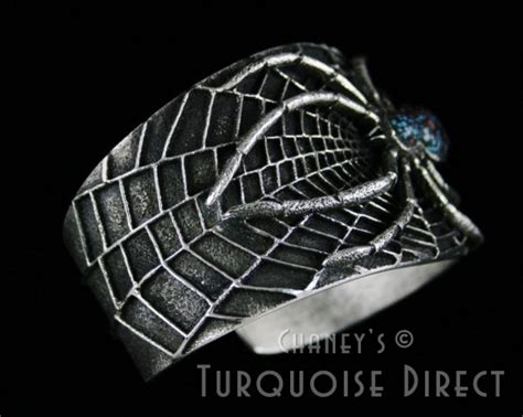 Philander Begay Candelaria Spiderweb Turquoise Spider Design Tufa Cast