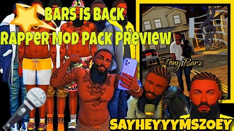 The Sims 4 Bars Is Back Rapper Mod Pack Preview Patreon Exclusive