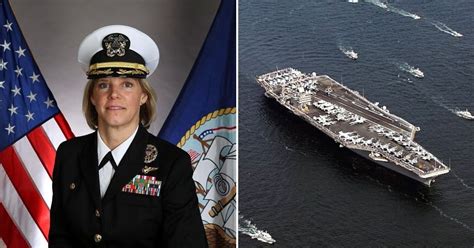 female pilot to become the first woman to command us nuclear powered aircraft carrier small joys