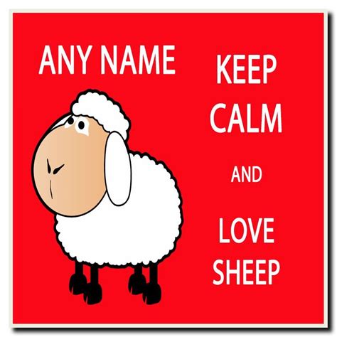 Keep Calm And Love Sheep Personalised Drinks Mat Coaster Ebay