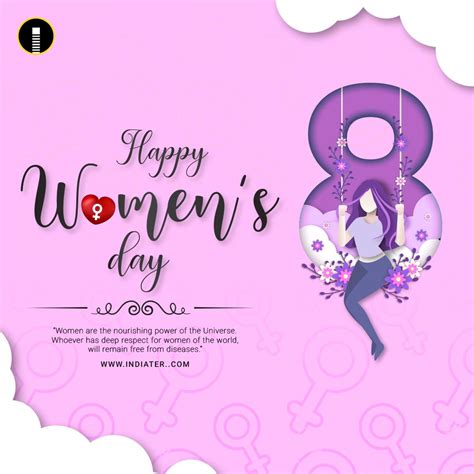 Free Happy Woman Day Wishes E Card Design Psd Template Indiater