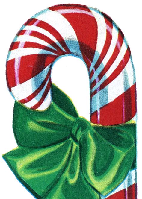 Free Vintage Christmas Clip Art Candy Cane The