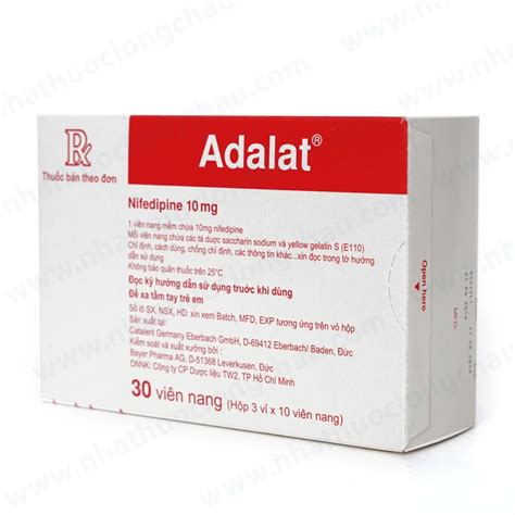 Adalat 10mg Bayer Thuốc điều trị tăng huyết áp vô căn mạch vành