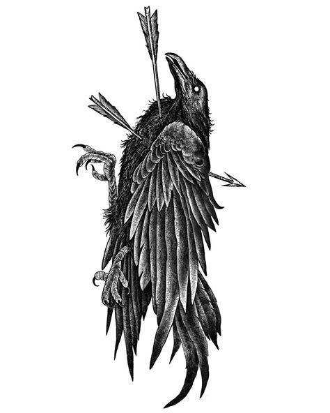 Pin By Zero On Dnd Elias Wolfram Crow Tattoo Design Black Crow