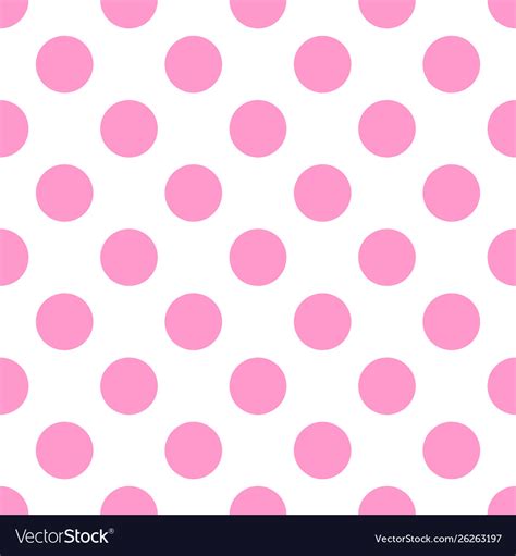 Seamless Pattern With Pink Polka Dots On A White Vector Image