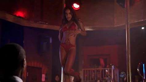 Megalyn Echikunwoke Poledance And Striptease From House Of Lies
