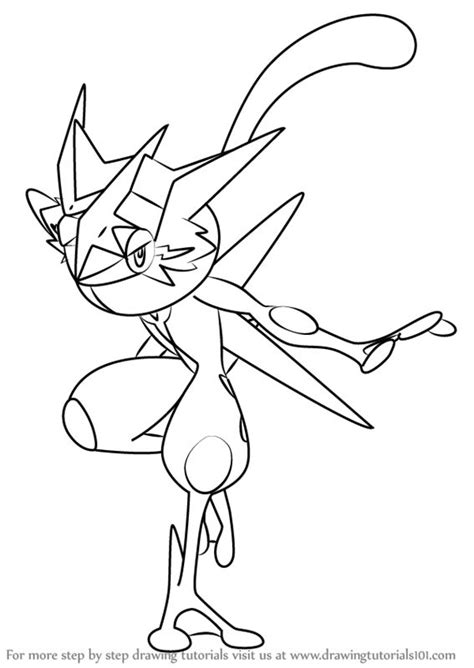 How To Draw Ash Greninja From Pokemon Sun And Moon